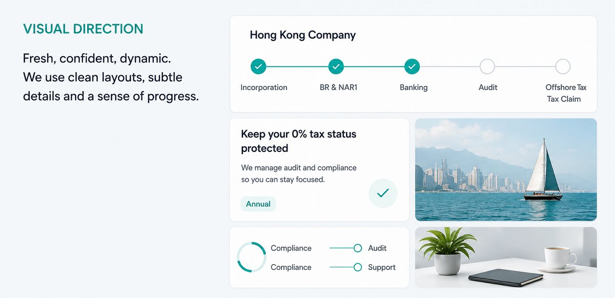 SetAll visual direction — clean cards, progress steppers and calm imagery